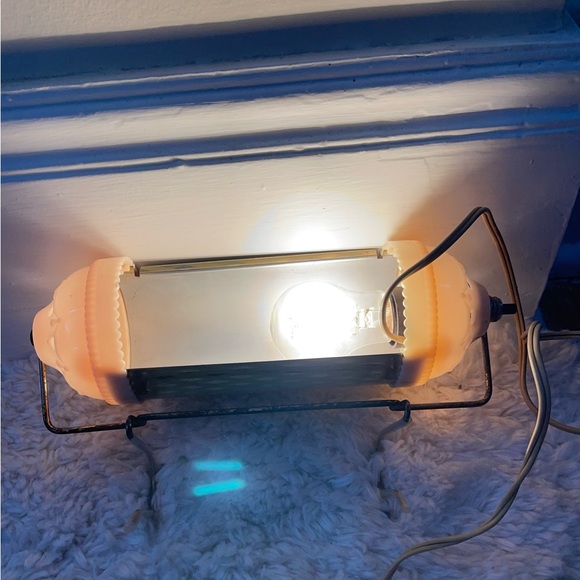 Vintage 1950s Pink & Gold Toned Headboard Light - Picture 8 of 10